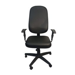 Cadeira Escritório Presidente Slin -corino Preto - 4