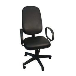 Cadeira Escritório Presidente Slin -corino Preto - 1