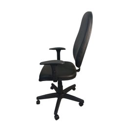 Cadeira Escritório Presidente Slin -corino Preto - 5