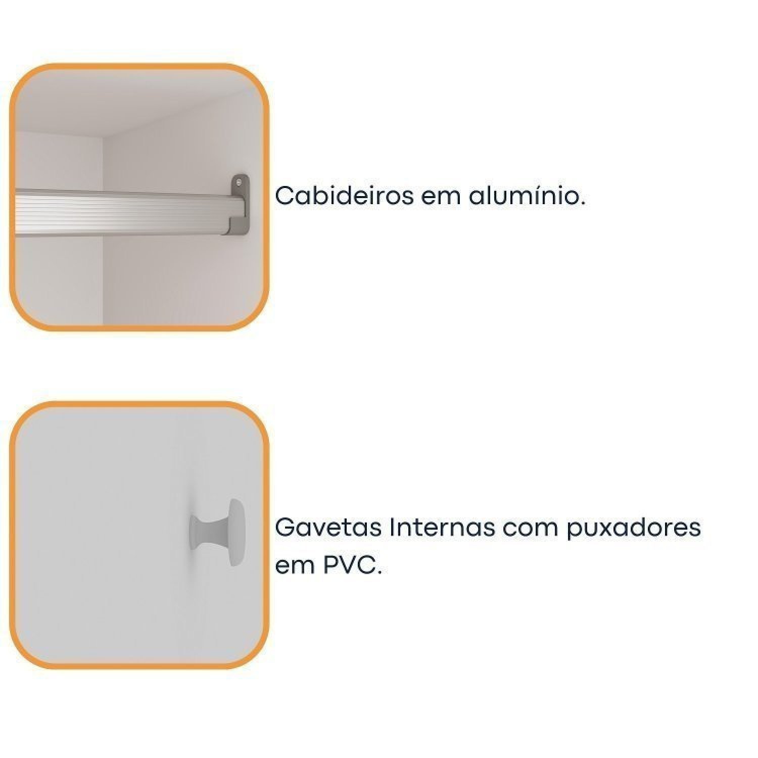 Quarto Casal com Roupeiro 6 Portas Olimpo, Cama e Mesa de Cabeceira  - 9