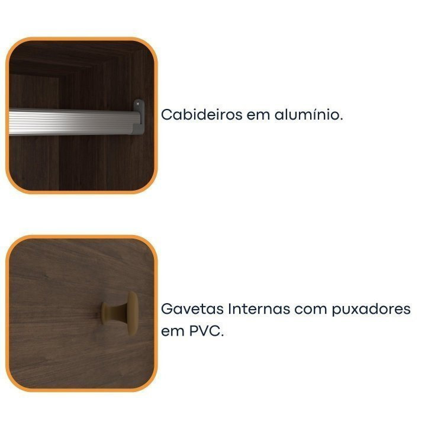 Quarto Casal com Roupeiro 6 Portas Olimpo e Painel Cabeceira Tcil Móveis - 9