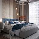 Ver imagem 6 de Kit 7 Módulos de Cabeceira Estofada Cama Box Casal King Modulada 2,10mx40cm