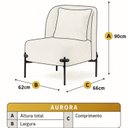 Ver imagem 3 de Poltrona para Sala de Estar Madeira Maciça Aurora Luxo Cinza