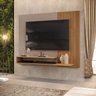 Painel de Tv Rack Suspenso Até 50 Polegadas Palermo Carvalho Nobre - Griz - ÉdeCasaMóveis                                                       - 8