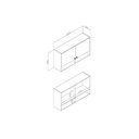 Ver imagem 2 de Armário Aéreo P/ Cozinha Torino C/ 2 Portas 120cm Mel/off White - Movelbento
