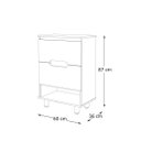 Ver imagem 3 de Gabinete Beatriz 60 com Pés - Fabribam Branco/catedral