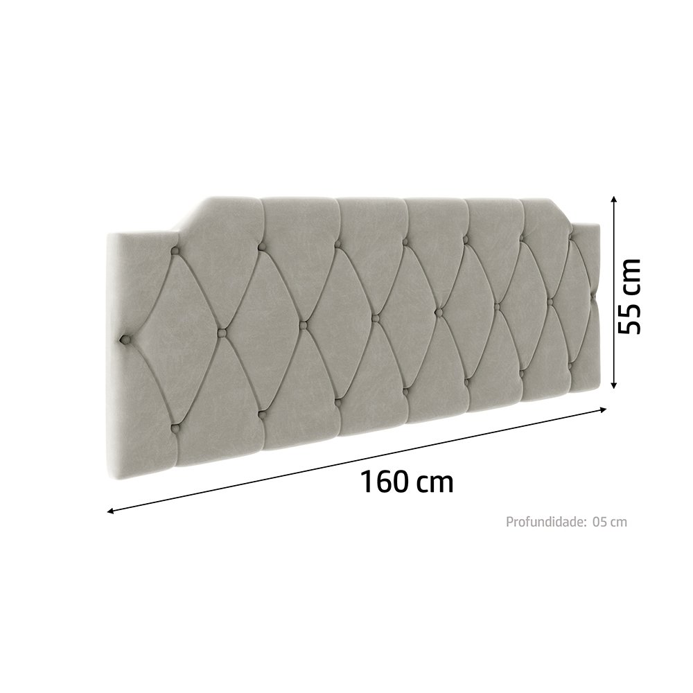 Cabeceira Kelly de Cama Box Casal 1,40:bege - 3