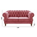 Ver imagem 3 de Sofá Chesterfield Capitonê Elisabeth Duquesa 2 Lugares - Suede Rosa