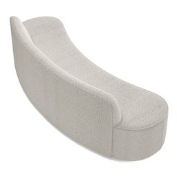 Sofá 3 Lugares para Sala de Estar Living 180cm Koane D06 Bouclê Creme - Mpozenato - 7