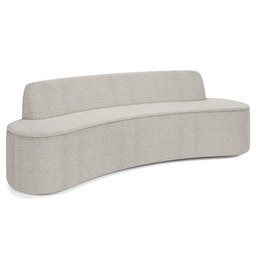 Sofá 3 Lugares para Sala de Estar Living 180cm Koane D06 Bouclê Creme - Mpozenato - 1