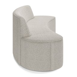 Sofá 3 Lugares para Sala de Estar Living 180cm Koane D06 Bouclê Creme - Mpozenato - 5