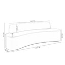 Ver imagem 4 de Sofá 3 Lugares para Sala de Estar Living 180cm Koane D06 Bouclê Creme - Mpozenato