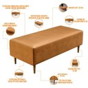 Ver imagem 3 de Puff Decorativo Sala de Estar Bali W01 Pés Palito 120x50cm Couríssimo Whisky - Lyam Decor