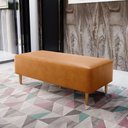 Ver imagem 2 de Puff Decorativo Sala de Estar Bali W01 Pés Palito 120x50cm Couríssimo Whisky - Lyam Decor