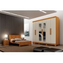Ver imagem 1 de Dormitorio Casal 4 Pçs 6 Portas Completo Aspen - Arbo Design