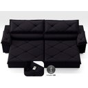 Ver imagem 4 de Sofá com Carregador Usb e Molas no Assento Retrátil Reclinável Nice 2,10m Velosuede - Netsofas