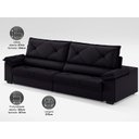Ver imagem 5 de Sofá com Carregador Usb e Molas no Assento Retrátil Reclinável Nice 2,10m Velosuede - Netsofas