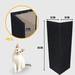 Kit 2 Arranhadores Gato Pet Cama Box E Canto De Sofá Cor Preto - 2