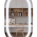 Ver imagem 1 de Espelho Oval 75x50cm Touch Led 2 Cores Reduna