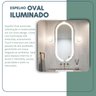 Espelho Oval 75x50cm Touch Led 2 Cores Reduna - 3