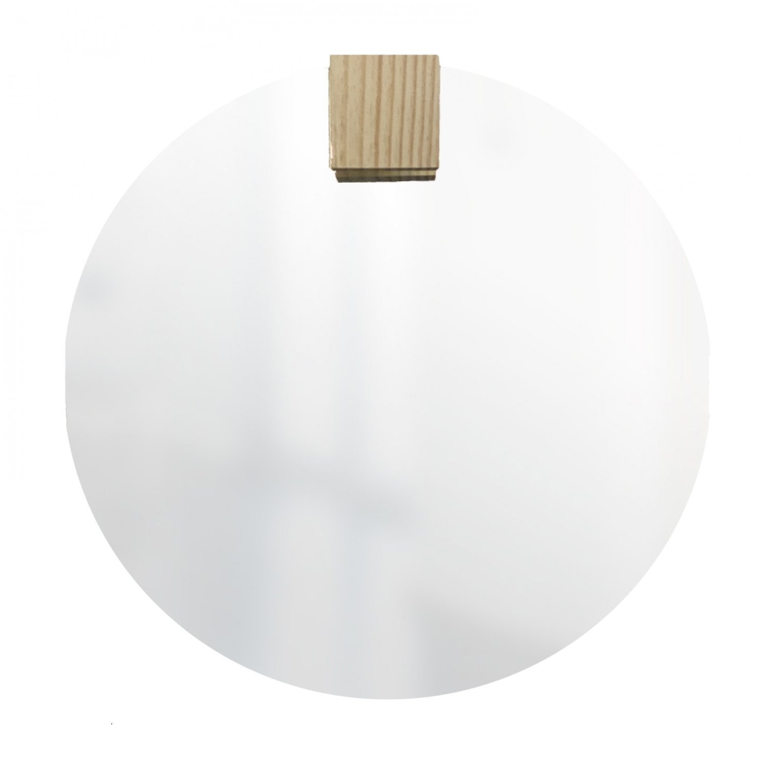 Espelho Decorativo Redondo com Aplique Retangular Pinus - 1