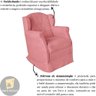 Poltrona Amamentação com Balanço e Puff Luxo Suede Manuela:Rosê - 5