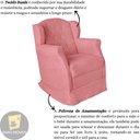 Ver imagem 5 de Poltrona Amamentação com Balanço e Puff Luxo Suede Manuela:Rosê