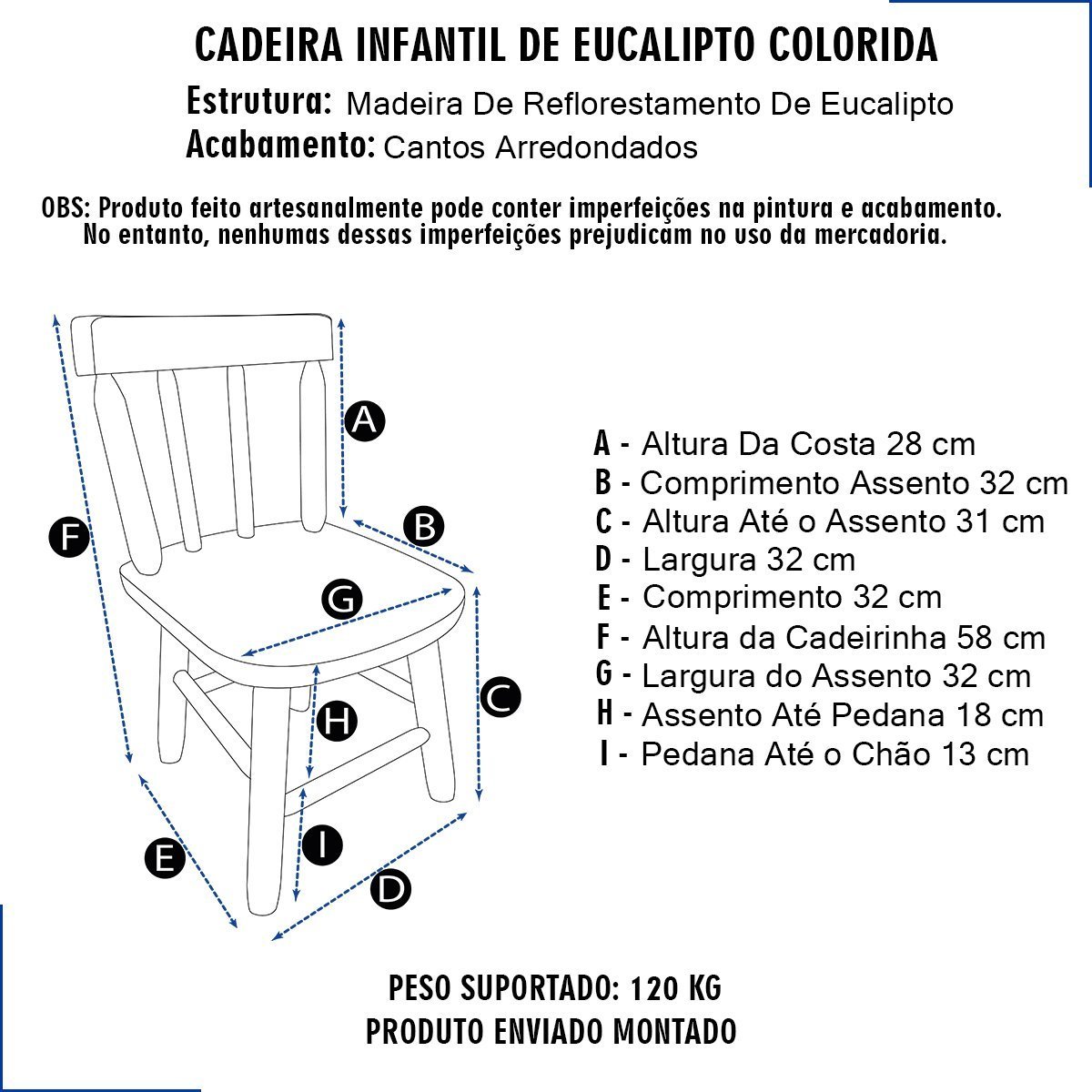 Conjunto de Mesa com Cadeira Infantil para Criança Colorida Didática para Atividades Resistente - 3