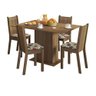 Conjunto Sala de Jantar Lexy Madesa Mesa Tampo de Madeira com 4 Cadeiras - Rustic/hibiscos - 2