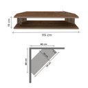 Ver imagem 5 de Rack Suspenso para Tv de até 50” Aparador Bancada Estante de Canto Versati