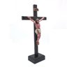 Crucifixo Mesa E Parede Madeira Cristo Chagado Resina 33 Cm - 5