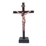 Crucifixo Mesa E Parede Madeira Cristo Chagado Resina 33 Cm - 1