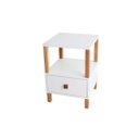 Ver imagem 2 de Mesa de Cabeceira Evo Branca 1 Gaveta Baixa