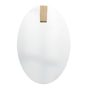 Espelho Decorativo Oval com Aplique Retangular Pinus