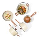 Ver imagem 2 de Jogo Panelas Antiaderente Ultra Ceramic Indução 5 Peças Cor Bege Mou Pitaya - Oikos