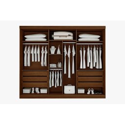 Guarda Roupa Gramado Casal com 6 Portas de Abrir 6 Gavetas 100% Mdf:off White/new Canion - 2