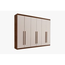 Guarda Roupa Gramado Casal com 6 Portas de Abrir 6 Gavetas 100% Mdf:off White/new Canion - 1