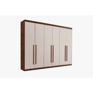 Guarda Roupa Gramado Casal com 6 Portas de Abrir 6 Gavetas 100% Mdf:off White/new Canion