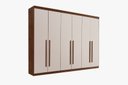 Ver imagem 1 de Guarda Roupa Gramado Casal com 6 Portas de Abrir 6 Gavetas 100% Mdf:off White/new Canion