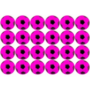 Kit 24x Bola de Vinil Pingo Dente de Leite Futebol - Rosa