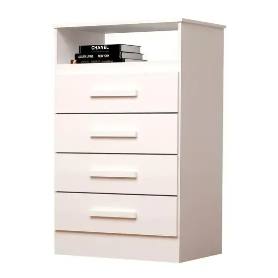 Ver imagem 1 de Cômoda Jessica Acp com 04 Gavetas 100% Mdf - Branco