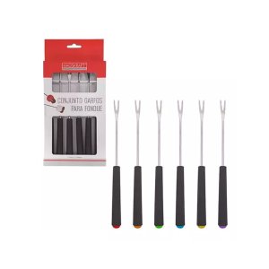 Conjunto de Garfos para Fondue Aço Inox 6 Peças