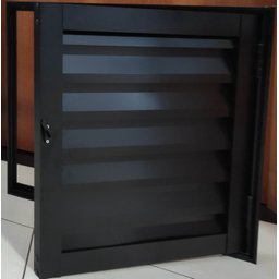 Abrigo / Alçapão 80cm X 60cm Alumínio Preto - 2