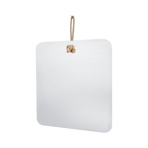 Espelho Decorativo Lina Alça Sisal Natural Quadrado In House Decor