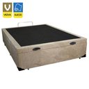 Ver imagem 2 de Cama Box Baú Viúva Suede Bege Emth 128x188x40