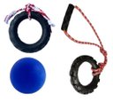 Ver imagem 1 de Kit de Brinquedos para Cães com Bola, Puxador e Pneu Bone GG
