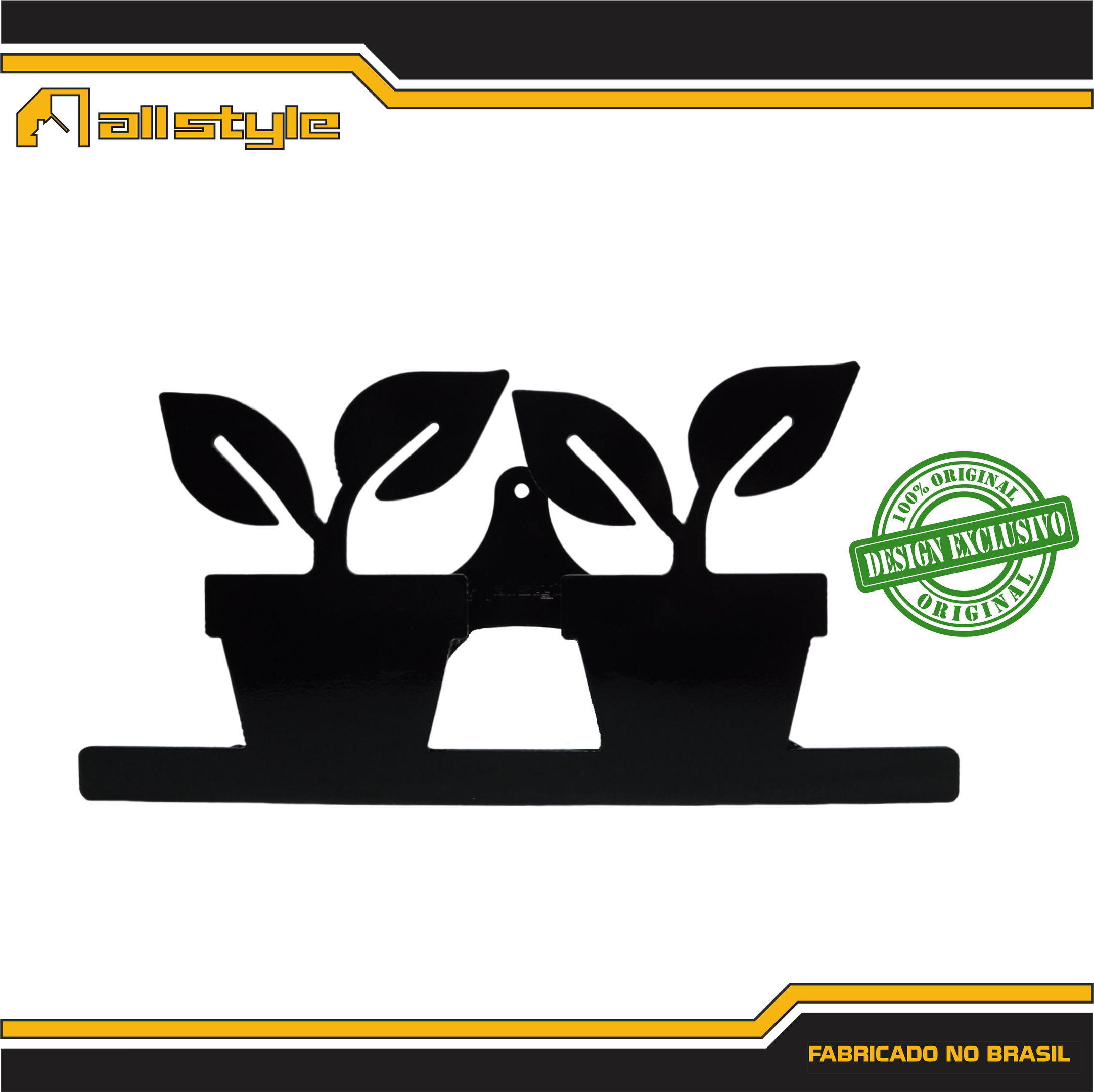 Suporte Mangueira Jardim 2 VASOS PRETO ALL STYLE - 4