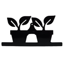 Ver imagem 2 de Suporte Mangueira Jardim 2 VASOS PRETO ALL STYLE