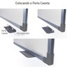 Quadro Branco 90x60 Cm Lousa com Moldura Mdf Alumínio Soft com 4 Canetas e Apagador - 7