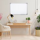 Ver imagem 2 de Quadro Branco 90x60 Cm Lousa com Moldura Mdf Alumínio Soft com 4 Canetas e Apagador